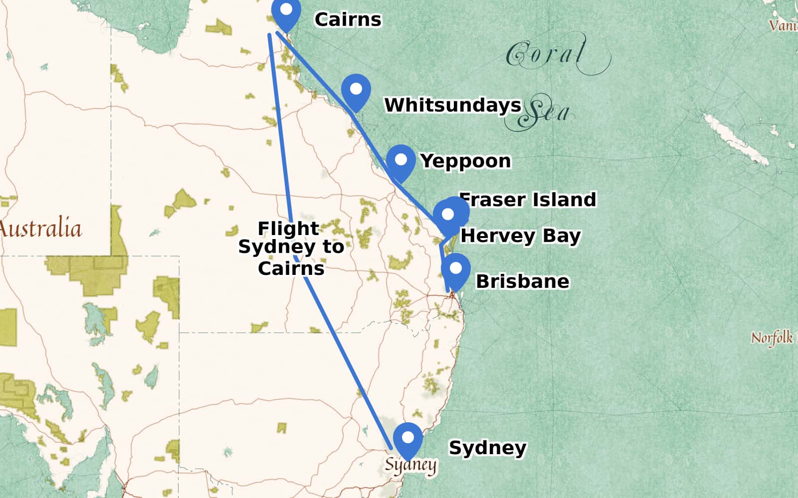 itinéraire australie